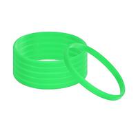 PATIKIL Silicone Bracelets, 6 Pack Colored Rubber Wristbands Blank Stretch Sports Bands for Adults Teen Sports Team Games, Green