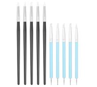 PATIKIL Silicone Clay Sculpting Tool, 10 Pcs Clay Shaping Tool Soft Rubber Modeling Dotting Tool for Pottery Clay Craft Painting Nail Rock, Black/White (5mm)
