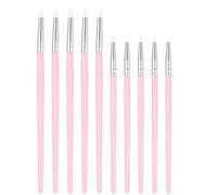 PATIKIL Silicone Clay Sculpting Tool, 10 Pcs Soft Rubber Modeling Dotting Tool Clay Shaping Carving Tool for Pottery Clay Craft Painting Nail Rock, Pink/White (3mm/5mm)