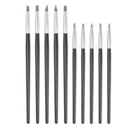 PATIKIL Silicone Clay Sculpting Tool, 10 Pcs Soft Rubber Modeling Dotting Tool Clay Shaping Carving Tool for Pottery Clay Craft Painting Nail Rock, Black/Grey (3mm/5mm)