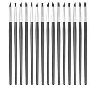 PATIKIL Silicone Clay Sculpting Tool, 15 Pcs Clay Shaping Tool Soft Rubber Modeling Dotting Tool for Pottery Clay Craft Painting Nail Rock, Black (5mm)