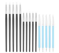 PATIKIL Silicone Clay Sculpting Tool, 15 Pcs Clay Shaping Tool Soft Rubber Modeling Dotting Tool for Pottery Clay Craft Painting Nail Rock, Black/White (5mm/3mm)