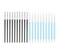 PATIKIL Silicone Clay Sculpting Tool, 20 Pcs Clay Shaping Tool Soft Rubber Modeling Dotting Tool for Pottery Clay Craft Painting Nail Rock, Black/Grey (5mm/3mm)