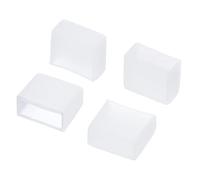 PATIKIL Silicone End Cap Plug Cover, 60 Pack IP67 Waterproof Fit 3528/2835/3014 8mm Wide LED Tube Strip, Clear
