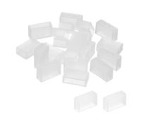 PATIKIL Silicone End Cap Plug Cover for Strip Light, 40 Pack IP67 Waterproof Fit 12mm Wide LED Strip Light, 2 Styles (Non Hole and 2 Holes)