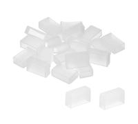 PATIKIL Silicone End Cap Plug Cover for Strip Light, 40 Pack IP67 Waterproof Fit 12mm Wide LED Strip Light, 2 Styles (Non Hole and 4 Holes)