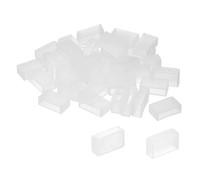 PATIKIL Silicone End Cap Plug Cover for Strip Light, 40 Pack IP67 Waterproof with 2 Holes Fit 12mm Wide LED Strip Light