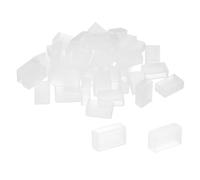 PATIKIL Silicone End Cap Plug Cover for Strip Light, 40 Pack IP67 Waterproof with 4 Holes Fit 12mm Wide LED Strip Light