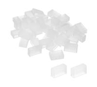 PATIKIL Silicone End Cap Plug Cover for Strip Light, 80 Pack IP67 Waterproof Fit 12mm Wide LED Strip Light, 2 Styles (Non Hole and 2 Holes)