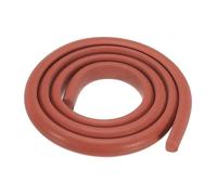 PATIKIL Silicone Foam Seal Strip, 15mmx10mmx2m D-Shape Seal Strip Backer Rod Crack Caulk Saver Solid Sponge Rubber Joint Filler for Sealing Wall Tile Gaps Blocker DIY, Red