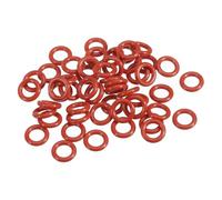 PATIKIL Silicone O-Ring 10mm OD 6mm ID 2mm Width, 50Pcs Metric VMQ Sealing Gasket Replacement for Plumbing Compressor Valves Repair, Red