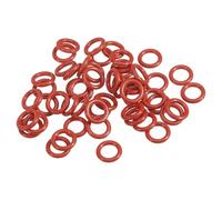 PATIKIL Silicone O-Ring 11mm OD 7mm ID 2mm Width, 50Pcs Metric VMQ Sealing Gasket Replacement for Plumbing Compressor Valves Repair, Red