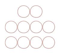 PATIKIL Silicone O-Ring 130mm OD 124mm ID 3mm Width, 10Pcs Metric VMQ Sealing Gasket Replacement for Plumbing Compressor Valves Repair, Red