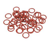 PATIKIL Silicone O-Ring 16mm OD 12mm ID 2mm Width, 50Pcs Metric VMQ Sealing Gasket Replacement for Plumbing Compressor Valves Repair, Red