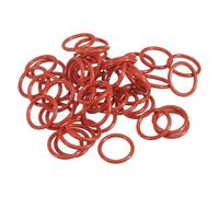 PATIKIL Silicone O-Ring 19mm OD 15mm ID 2mm Width, 50Pcs Metric VMQ Sealing Gasket Replacement for Plumbing Compressor Valves Repair, Red