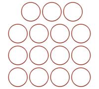 PATIKIL Silicone O-Ring 52mm OD 48mm ID 2mm Width, 15Pcs Metric VMQ Sealing Gasket Replacement for Plumbing Compressor Valves Repair, Red