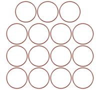 PATIKIL Silicone O-Ring 54mm OD 50mm ID 2mm Width, 15Pcs Metric VMQ Sealing Gasket Replacement for Plumbing Compressor Valves Repair, Red