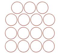 PATIKIL Silicone O-Ring 62mm OD 58mm ID 2mm Width, 15Pcs Metric VMQ Sealing Gasket Replacement for Plumbing Compressor Valves Repair, Red