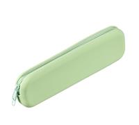 PATIKIL Silicone Pen Case, Rectangular Small Pencil Pen Pouch with Zipper Waterproof Aesthetic Soft Cosmetic Storage Bag Bible Study Supplies Case for Journaling Travel, Khaki Green