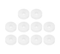 PATIKIL Silicone Rubber Flat Washer, 10 Pcs 0.71" OD x 0.24" ID x 0.2" Thickness Sealing O Ring Water Hose Gasket Assortment Kit Heat Resistant Washer for Plumbing Valve Machinery, White