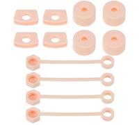 PATIKIL Silicone Spill Stopper for Straw Cup 2.0 40oz/ 30oz, Set of 12 Tumbler Accessories Including 4 Straw Cover Cap, 4 Square Spill Stopper and 4 Round Leak Stopper, Pink