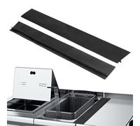 PATIKIL Silicone Stove Gap Covers, 2 Pack Kitchen Stove Gap Filler 25 Inch Heat Resistant Oven Gap Filler Seal Strips for Stovetop Ovens and Counter, Black