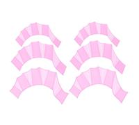PATIKIL Silicone Swimming Gloves, 3 Pair Webbed Swim Gloves Finger Frog Type Water Resistance Gear Paddle Fins for Aquatic Training, Pink, S/M/L