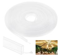 PATIKIL Silicone Tube Sleeve, 66ft/20Meter 10mm Flexible LED Channel IP67 Waterproof Protection Cover LED Silicone Channel System for 3528/5050/5630/3014 Led Strip Lights
