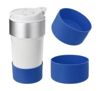 PATIKIL Silicone Water Bottle Boot, 2 Pcs 4 Inch Water Bottle Protective Sleeves 32-40 oz Anti-Slip Bottom Cover Sleeve Accessory Protector for Sports Water Bottles, Dark Blue