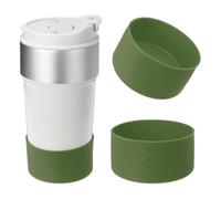PATIKIL Silicone Water Bottle Boot, 2 Pcs 4 Inch Water Bottle Protective Sleeves 32-40 oz Anti-Slip Bottom Cover Sleeve Accessory Protector for Sports Water Bottles, Dark Green