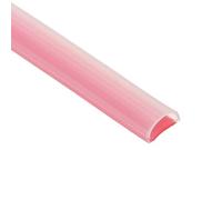 PATIKIL Silicone Weather Stripping Door Seal, 19.7 ft D Shape Weather Stripping Self Adhesive Door Seal Strip for Door Frame, Window Sealing, Large Gap, 0.47" Wx0.04 Tx0.24 H, Clear/Red
