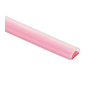 PATIKIL Silicone Weather Stripping Door Seal, 19.7 ft D Shape Weather Stripping Self Adhesive Door Seal Strip for Door Frame, Window Sealing, Large Gap, 0.31" Wx0.04 Tx0.16 H, Clear/Red