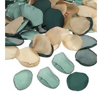 PATIKIL Silk Rose Petals, 100 Pcs Artificial Flower Petals for Wedding Decorations, Romantic Night, Aisle Scatter Petals, Mixed Dark Green