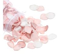 PATIKIL Silk Rose Petals, 300 Pack Artificial Flower Petals Fake Flower Basket Petal for Wedding Decoration Dinner Table Aisle Scatter, Pink/Cream/Light Pink