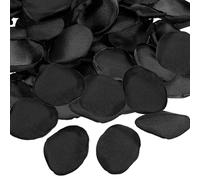 PATIKIL Silk Rose Petals, 400 Pcs Artificial Flower Petals Fake Rose Petals for Wedding Aisle Scatter Bridal Shower Table Decor Romantic Night Decoration, Black