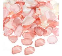 PATIKIL Silk Rose Petals, 400 Pcs Artificial Flower Petals Fake Rose Petals for Wedding Aisle Scatter Bridal Shower Table Decor Romantic Night Decoration, Pink Mixed