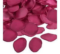 PATIKIL Silk Rose Petals, 400 Pcs Artificial Flower Petals Fake Rose Petals for Wedding Aisle Scatter Bridal Shower Table Decor Romantic Night Decoration, Rose Red