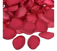 PATIKIL Silk Rose Petals, 400 Pcs Artificial Flower Petals Fake Rose Petals for Wedding Aisle Scatter Bridal Shower Table Decor Romantic Night Decoration, Purple Red