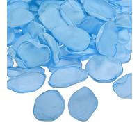 PATIKIL Silk Rose Petals, 400 Pcs Artificial Flower Petals Fake Rose Petals for Wedding Aisle Scatter Bridal Shower Table Decor Romantic Night Decoration, Sky Blue