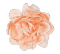 PATIKIL Silk Satin Flower Brooch Pin 4.7", Large Peony Floral Lapel Pin for Women Wedding Party Birthday Dance Banquet Dress Clothes Hat Bag Decoration, Light Orange