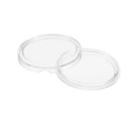 PATIKIL Silver Dollar Coin Holders 33mm, 50 Pcs Bar Capsule Coin Holders Clear Plastic Round Coins Container Collection Case for Silver Half Dollar Protectors Supplies