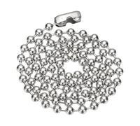 PATIKIL Silver-tone Beaded Chain Necklace, Titanium Steel 6mm Bead Ball Chain Necklace Y2K Punk Necklace for Women and Men Jewelry Gift, 18 Inch Length