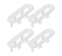 PATIKIL Sink Overflow Ring, 4 Pcs Bathroom Sink Overflow Drain Cover Sink Basin Trim Insert in Hole Oval Cap for Bathroom Kitchen Basin Wash Basin, White