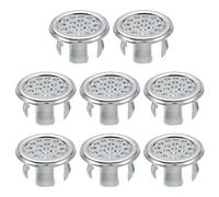 PATIKIL Sink Overflow Ring, 8 Pcs Bathroom Sink Overflow Drain Cover Sink Basin Trim Insert in Hole Mesh Hole Cap for Bathroom Kitchen Basin Wash Basin, Silver