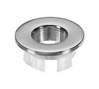 PATIKIL Sink Overflow Ring, Sink Basin Trim Overflow Cover Insert in Hole Round Ring Covers Caps for Kitchen Bathroom, Silver