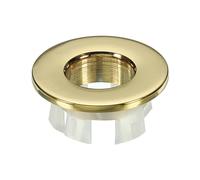 PATIKIL Sink Overflow Ring, Sink Basin Trim Overflow Cover Insert in Hole Round Ring Covers Caps for Kitchen Bathroom, Gold