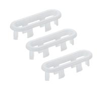 PATIKIL Sink Trim Overflow Cover, 3Pcs 2x0.7 Inch Oval Sink Overflow Rings Basin Drain Cover Hole Insert in Caps for Kitchen Bathroom, White