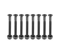 PATIKIL Skateboard Hardware Kit 2", 8pcs Carbon Steel Grade 8.8 Mounting Screws Bolts Nuts Set for Skateboard Cruiser, Black