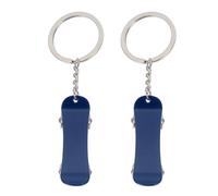PATIKIL Skateboard Keychain, 2Pcs Mini Cute Skate Board Key Chain Sport Pendant Key Ring Bag Backpack Decor for Men Women Party Gifts Favors, Blue