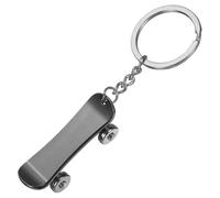 PATIKIL Skateboard Keychain, Mini Skate Board Key Chain Sport Pendant Key Ring Bag Backpack Decor Cute Car Keychain for Men Women Party Gifts, Black
